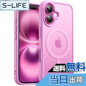 �y���������zJETech iPhone 16 Plus 6.7�C���`�p �}�O�l�b�g �P�[�X MagSafe�ɑΉ� �������̃}�b�g�w�� ���^ �ϏՌ� �J�o�[ (�s���N)