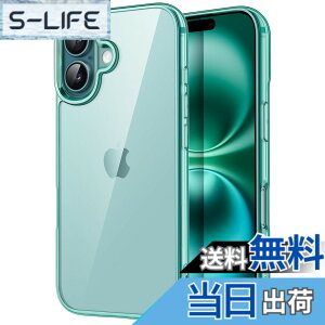 �y���������zJETech iPhone 16 Plus 6.7�C���`��p �P�[�X ���΂݂Ȃ� �Ռ��z�� �o���p�[�J�o�[ �����h�~ �N���A�o�b�N (�e�B�[���u���[)