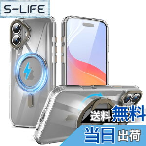 �y���������zQUEASON�yiPhone 16Plus �p MagSafe�Ή� �P�[�X�z360°��]�X�^���h ���C�����X�[�d�Ή� ��phone16plus �p �P�[�X �����O�t�� �ČRMIL�K�i iphone16�v���X �p �X�}�z�P�[�X �������� �����h�~ phon