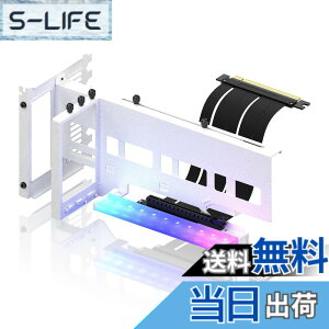 �y���������zEZDIY-FAB �V����RGB ���� PCIe4.0 GPU�u���P�b�g �����O���t�B�b�N�J�[�h�z���_�[ ARGB 5V 3�s��LED���C�g���� PCIe 4.0 X16 Gen4 ���C�U�[�P�[�u��90�x���p17cm �z���C�g�L�b�g