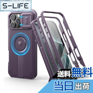 �y���������zDexnor iPhone 16 Pro Max�p �}�O�l�b�g�P�[�X - �X���C�h���J�����J�o�[/�����\�L�b�N�X�^���h���� ������ʕی�t�B�����t�� �ϏՌ� ���݌v(�p�[�v��)