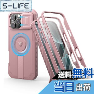 �y���������zDexnor iPhone 16 Pro Max�p �}�O�l�b�g�P�[�X - �X���C�h���J�����J�o�[/�����\�L�b�N�X�^���h���� ������ʕی�t�B�����t�� �ϏՌ� ���݌v(�s���N)