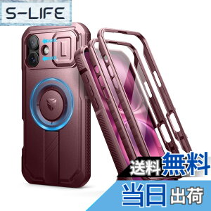 �y���������zDexnor iPhone 16 Plus�p �}�O�l�b�g�P�[�X - �X���C�h���J�����J�o�[&�����\�L�b�N�X�^���h&������ʕی�t�B�����t�� �ϏՌ� ���P�[�X(���b�h)