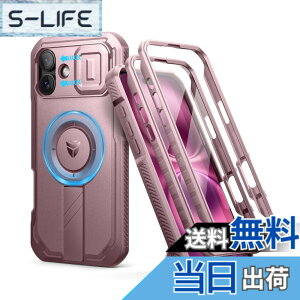 �y���������zDexnor iPhone 16 Plus�p �}�O�l�b�g�P�[�X - �X���C�h���J�����J�o�[&�����\�L�b�N�X�^���h&������ʕی�t�B�����t�� �ϏՌ� ���P�[�X(�s���N)