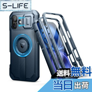 �y���������zDexnor iPhone 16 Plus�p �}�O�l�b�g�P�[�X - �X���C�h���J�����J�o�[&�����\�L�b�N�X�^���h&������ʕی�t�B�����t�� �ϏՌ� ���P�[�X(�u���[)