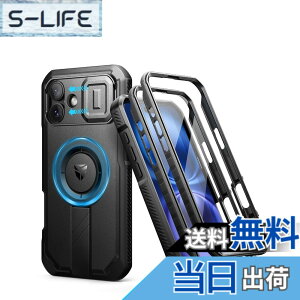 �y���������zDexnor iPhone 16 Plus�p �}�O�l�b�g�P�[�X - �X���C�h���J�����J�o�[&�����\�L�b�N�X�^���h&������ʕی�t�B�����t�� �ϏՌ� ���P�[�X(�u���b�N)