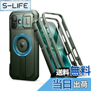 �y���������zDexnor iPhone 16 Plus�p �}�O�l�b�g�P�[�X - �X���C�h���J�����J�o�[&�����\�L�b�N�X�^���h&������ʕی�t�B�����t�� �ϏՌ� ���P�[�X(�O���[��)