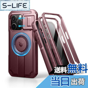 �y���������zDexnor iPhone 15 Pro�p �}�O�l�b�g�P�[�X - �X���C�h���J�����J�o�[�������\�L�b�N�X�^���h��������ʕی�t�B�����t�� �ϏՌ� �w�r�[�f���[�e�B �P�[�X(���b�h)