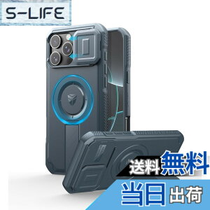 �y���������zDexnor iPhone 16 Pro Max�p �P�[�X - �X���C�h���J�����J�o�[�������\�L�b�N�X�^���h�t�� �}�O�l�b�g���ϏՌ� �w�r�[�f���[�e�B �v���e�N�e�B�u�J�o�[(�u���[)