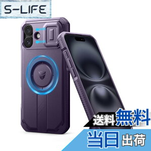 �y���������zDexnor iPhone 16 Plus�p �P�[�X - �X���C�h���J�����J�o�[�������\�L�b�N�X�^���h�t�� �}�O�l�b�g���ϏՌ� �w�r�[�f���[�e�B �v���e�N�e�B�u�J�o�[�i�p�[�v���j