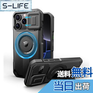 �y���������zDexnor iPhone 16 Pro�p �P�[�X - �X���C�h���J�����J�o�[�������\�L�b�N�X�^���h�t�� �}�O�l�b�g���ϏՌ� �w�r�[�f���[�e�B �v���e�N�e�B�u�J�o�[(�u���b�N)
