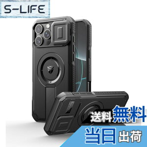 �y���������zDexnor iPhone 16 Pro Max�p �P�[�X - �X���C�h���J�����J�o�[�������\�L�b�N�X�^���h�t�� �}�O�l�b�g���ϏՌ� �w�r�[�f���[�e�B �v���e�N�e�B�u�J�o�[(�u���b�N)