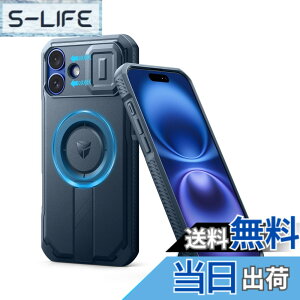 �y���������zDexnor iPhone 16 Plus�p �P�[�X - �X���C�h���J�����J�o�[�������\�L�b�N�X�^���h�t�� �}�O�l�b�g���ϏՌ� �w�r�[�f���[�e�B �v���e�N�e�B�u�J�o�[(�u���[)