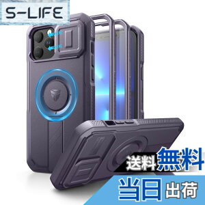 �y���������zDexnor iPhone 12 Pro Max��13 Pro Max�p �}�O�l�b�g�P�[�X - �X���C�h���J�����J�o�[�������\�L�b�N�X�^���h��������ʕی�t�B�����t�� �ϏՌ� �w�r�[�f���[�e�B �P�[�X(�p�[�v��)
