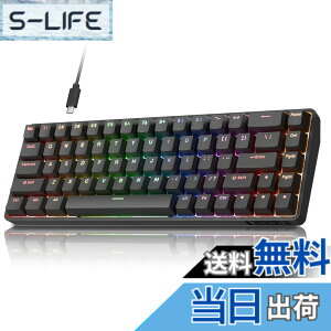 �y���������zDIERYA DK68C ���s�b�h�g���K�[ ���J�j�J���Q�[�~���O�L�[�{�[�h ���C�X�C�b�`�L�[�{�[�h RGB�o�b�N���C�g �L��Type-C �R���p�N�g 68�L�[ �S�L�[���Փ� Windows/Mac/Linux�Ή� �p��z�� (�u