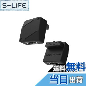 �y���������zEZDIY-FAB USB3.2 Gen1 19�s�� - Type-E L�^ 90�x ���p�A�_�v�^�[ ���w�b�_�[ �����ϊ� �}�U�[�{�[�h�p USB 3.0�t�����g�p�l�� Type-C�ϊ� ���z�� �ȃX�y�[�X ���h�~ �W���^�C�v �� - 1�p�b�N