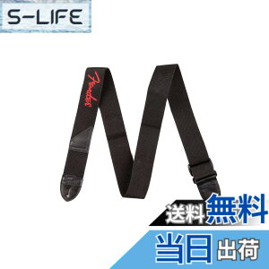 �y���������zFender �t�F���_�[ �X�g���b�v 2 BLK POLY STRAP,RED FENDER �F�FBlack with Red Logo�A�T�C�Y�F����