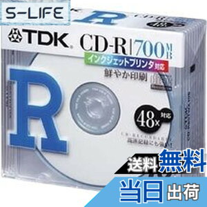 �y���������zTDK CD-R�f�[�^�p700MB 48�{���z���C�g�v�����^�u�� 5mm���P�[�X����10���p�b�N [CD-R80TWX10S]