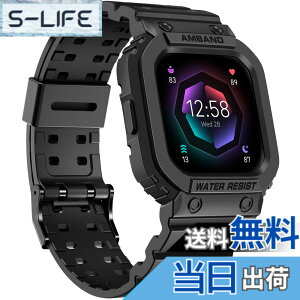 �y���������zamBand Fitbit Versa 4/ Fitbit Versa 3/ Fitbit Versa 2/ Fitbit Versa Lite/Fitbit Sense 2/ Fitbit Sense�o���h �P�[�X�t�� �ی�P�[�X �X�g���b�v ���ȃX�|�[�c�v���e�N�^�[ �� �F�F�u���b�N�A�T�C�Y�FFi