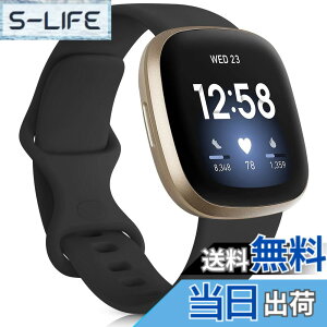 �y���������z[Vanua] for Fitbit Versa3 �o���h/Fitbit Sense �o���h �����x���g �\�t�g�V���R���o���h �X�|�[�c�o���h Fitbit Versa3 �����X�g���b�v (Large, �u���b�N)