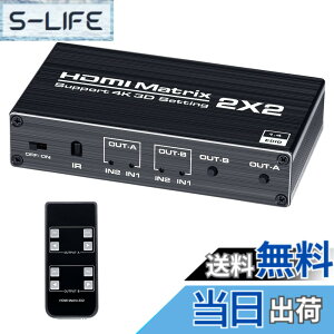 �y���������zBLUPOW 4K60Hz�Ή� HDMI�}�g���b�N�X�Z���N�^�[ 2����2�o�� �ؑ֋@ ���z�� �X�v���b�^�[ HDMI2.0�EHDCP1.4�E3D�Ή� �ƒ�p�Q�[���@�ASTB�ABD���R�[�_�[��PC�ȂǑΉ� VA132 �F�F�u���b�N