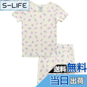 �y���������z[Vaenait Baby] �q���L�b�Y1-8�� �����p�W���}�Q�Ԓ����[���E�F�A�㉺�Z�b�g �r�X�R�[�X Shirring Colorful �F�FPurple Blossom�A�T�C�Y�F110