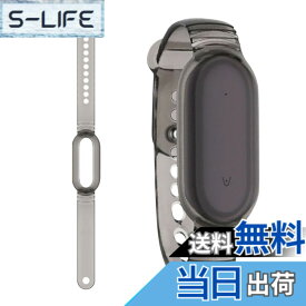 【送料無料】ヘッドホン保護ケース 色：クリアグレー、サイズ：PLAUD NotePin AI ボイスレコーダー リストバンド+ケース(クリアグレー)