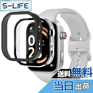 �y���������z�X�}�[�g�E�H�b�` �p �ی�P�[�X �F�F�u���b�N+�N���A�A�T�C�Y�FRedmi Watch 6 ��̌^�P�[�X
