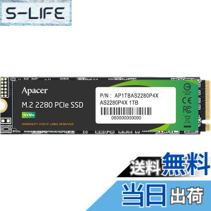 �y���������zApacer �A�y�C�T�[ M.2 SSD �F�F�u���b�N�A�T�C�Y�F1000GB(1TB)