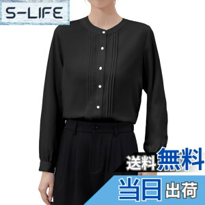 �y���������z[SPRING SEAON] �V���c ���f�B�[�X �s���^�b�N �u���E�X ���� S-2L �V�t�H�� �g�b�v�X �m�[�A�C���� �V���ɂ��� �X�[�c�C���i�[ �I�t�B�X �J�W���A�� �t�@�b�V���� �􂦂� ������ �F