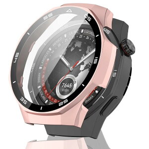 �y���������zAIYYXX Huawei Watch GT5 Pro 46mm �P�[�X �K���X�t�B����+PC�t���[�� ��̌^ �t�@�[�E�F�C gt5 pro �Ή� �����ߗ� �L�Y�h�~ �w��h�~ �ȒP�Ɏ��t���E�� �S�ʕی� �P�[�X�i���[�Y�S�[���h