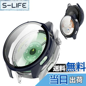 �y���������zAIYYXX Huawei Watch GT5 Pro 46mm �P�[�X �K���X�t�B����+PC�t���[�� ��̌^ �t�@�[�E�F�C gt5 pro �Ή� �����ߗ� �L�Y�h�~ �w��h�~ �ȒP�Ɏ��t���E�� �S�ʕی� �P�[�X�i�u���b�N�j �F�F