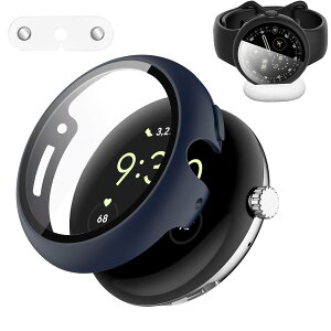 �y���������zAIYYXX For Google Pixel Watch 4 �P�[�X 41mm 45mm 3D���p�G�b�W �����^ PC+�K���X�f�� ��̌^ pixel watch 4 �P�[�X �Ή� �����ߗ� �L�Y�h�~ �w��h�~ �ȒP�Ɏ��t���E�� �S�ʕی� �J�o�[ (41mm,