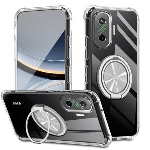�y���������zXiaomi POCO F6 Pro �P�[�X 360°��]�X�^���h �����O�t�� �J�o�[ �X�^���h�@�\ �c�����Ή� TPU �ی�P�[�X �J�o�[�w�� �V�F�� �N�o�[ �\�t�g �ČRMIL�K�i �ϏՌ��� �h�w�� �X�g���b�v�z