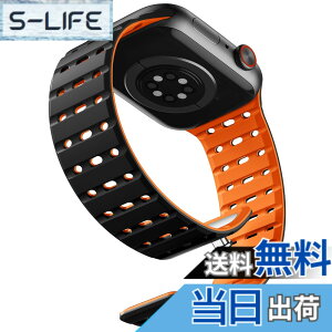 �y���������z[Bandletic] �A�b�v���E�H�b�`�p�� �o���h �}�O�l�b�g - �� ����Ȃ� �X�|�[�c�o���h�ʋC�� �h�� �y�� 2�F�f�U�C�� �����o���h �F�F�u���b�N�I�����W�A�T�C�Y�F44/45/46/49/42mm(Series3)