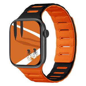 �y���������z[Bandletic]�A�b�v���E�H�b�`�p �o���h �}�O�l�b�g - Apple Watch�Ή��o���h �V���R�� ���ʒ��p �h�� 49mm/46mm/45mm/44mm/42mm Series Ultra/Ultra2/Ultra3/11/10/9/8/7/6/SE/5�Ή� �y�� �_�炩 �F�F�u���b