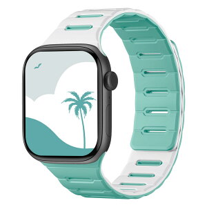 �y���������z[Bandletic]�A�b�v���E�H�b�`�p �o���h �}�O�l�b�g - Apple Watch�Ή��o���h �V���R�� ���ʒ��p �h�� 49mm/46mm/45mm/44mm/42mm Series Ultra/Ultra2/Ultra3/11/10/9/8/7/6/SE/5�Ή� �y�� �_�炩 �F�F��/�~��