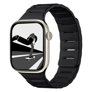 �y���������z[Bandletic]�A�b�v���E�H�b�`�p �o���h �}�O�l�b�g - Apple Watch�Ή��o���h �V���R�� ���ʒ��p �h�� 49mm/46mm/45mm/44mm/42mm Series Ultra/Ultra2/Ultra3/11/10/9/8/7/6/SE/5�Ή� �y�� �_�炩�� �ȒP�� �F