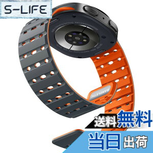 �y���������z[Bandletic] Galaxy watch 8 �o���h - �}�O�l�b�g�� �V���R���o���h Watch 8 44mm 40mm/ Watch 8 Classic 46mm �ɑΉ� N52���� �ʋC�� �ϊ� �h�� �y�� �j�����p �����p�o���h �F�F�O���[/�I�����W
