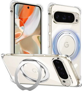 �y���������zCexitesuo For Google Pixel 9 Pro XL �P�[�X �N���A �����O�t�� �É�360°��]�X�^���h �c�����Ή� �ϏՌ� �s�N�Z�� 9ProXL �J�o�[ �y�� ���^ �l�C pixel9pro xl �X�}�z�P�[�X ���� TPU �l�����G�A