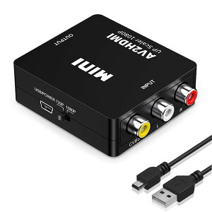 �y���������zRCA to HDMI �ϊ��R���o�[�^�[ AV to HDMI �ϊ��� USB�P�[�u���t��hdmi���T�|�[�g���鋌���e���r�l�b�g���[�N�Z�b�g�g�b�v�{�b�N�X Xbox PS4 �J�[�i�r�ȂǑΉ� �T�C�Y�FRCA�ϊ�HDMI�r�f�I