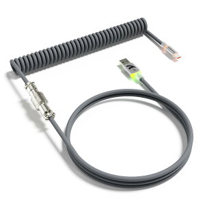 �y���������zATTACK SHARK C01ULTRA �L�[�{�[�h �R�C���P�[�u�� ���E�� �q��R�l�N�^�t�� RGB���C�g���� Type-C USB-A �_�u���X���[�u ���ϋv �����^ ���J�j�J�� �Q�[�~���O ����J�X�^���Ή� �f�X�N�g