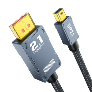 �y���������z16K Mini DisplayPort - DisplayPort 80Gbps 2.1�P�[�u���A[16K@60Hz�A8K@120Hz�A4K@144Hz/240Hz] HDR�ADSC�AG-Sync FreeSync�A�m�[�g�p�\�R��MacBook iMac���j�^�[�p�~�jDP �T�C�Y�F1���[�g��