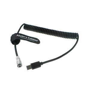 �y���������zAlvin's Cables BMPCC 4K 6K �g���K�[ �d���P�[�u�� USB C Type-C PD����Weipu SF61B/S2 2�s�� �R�C���P�[�u�� Blackmagic Pocket Cinema Camera �p �F�F�u���b�N�A�T�C�Y�Fcoiled cable