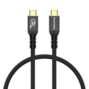 �y���������zAlvin's Cables USB4 USB-C �P�[�u�� ���_�� 240W PD3.1 �}���[�d 40Gbps �����f�[�^�]�� 8K@60Hz �f���o�� Thunderbolt 4/3 �݊� USB-IF�F�� MacBook Pro/Air iPad Pro iPhone16/Galaxy �h�b�N eGPU �Ή� �T�C�Y�F60