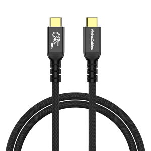 �y���������zAlvin's Cables USB4 USB-C �P�[�u�� ���_�� 240W PD3.1 �}���[�d 40Gbps �����f�[�^�]�� 8K@60Hz �f���o�� Thunderbolt 4/3 �݊� USB-IF�F�� MacBook Pro/Air iPad Pro iPhone16/Galaxy �h�b�N eGPU �Ή�