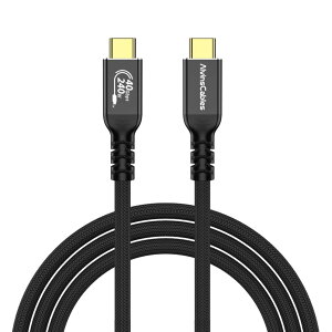 �y���������zAlvin's Cables USB4 USB-C �P�[�u�� ���_�� 240W PD3.1 �}���[�d 40Gbps �����f�[�^�]�� 8K@60Hz �f���o�� Thunderbolt 4/3 �݊� USB-IF�F�� MacBook Pro/Air iPad Pro iPhone16/Galaxy �h�b�N eGPU �Ή�