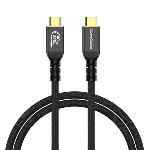 �y���������zAlvin's Cables USB4 USB-C �P�[�u�� ���_�� 240W PD3.1 �}���[�d 40Gbps �����f�[�^�]�� 8K@60Hz �f���o�� Thunderbolt 4/3 �݊� USB-IF�F�� MacBook Pro/Air iPad Pro iPhone16/Galaxy �h�b�N eGPU �Ή�