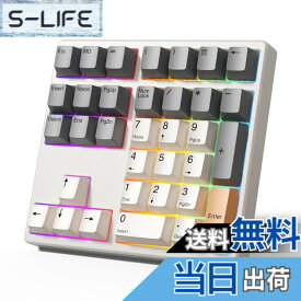【送料無料】BRIMFORD テンキー メカニカルキーボード 34キー テンキーボード テンキー メカニカル テンキー 有線 テンキー 茶軸 Type-C 有線接続 矢印キー RGBバックライト ホットスワップ対応 プログラマブルキーボード マクロキーボード テンキー 茶軸 白軸 色：赤軸