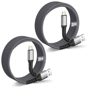 �y���������ziPhone �[�d�P�[�u��1m�yMFi�F�؁z1m 2�{�Z�b�g �}�� ���C�g�j���O�P�[�u�� USB A lightning�P�[�u�� ���ϋv�ґg�i�C���� �A�C�t�H�� �[�d�P�[�u�� �f�[�^�]�� �_� iPhone 14 /14 Plus /13/1